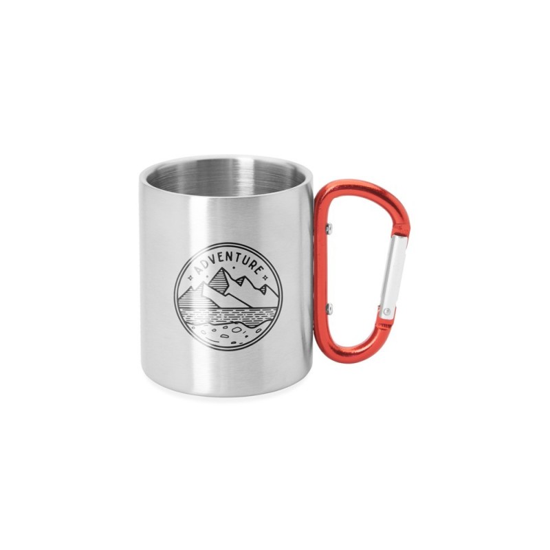 Mug métal avec mousqueton Mug métal avec mousqueton